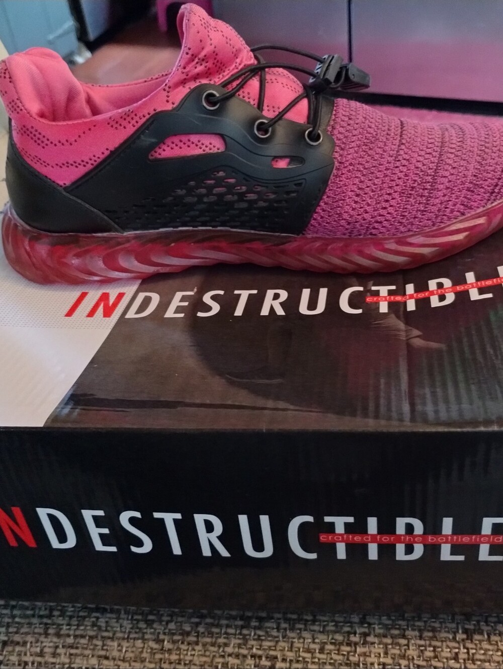 Indestructible Women's Knit Athletic Sneaker in Pink